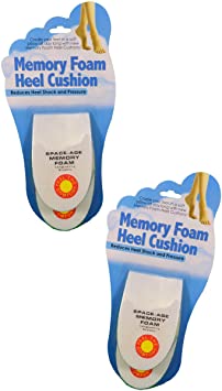 Set of 4 (2pairs) Memory Foam Heel Cushion Shoe Insert Comfort Relief