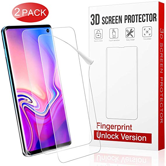 Screen Protector for Samsung Galaxy S10 Plus,[New] QITAYO Samsung Galaxy S10 Plus Soft Full Screen Coverage 3D PET [Not Glass] Screen Protector for Samsung Galaxy S10 Plus