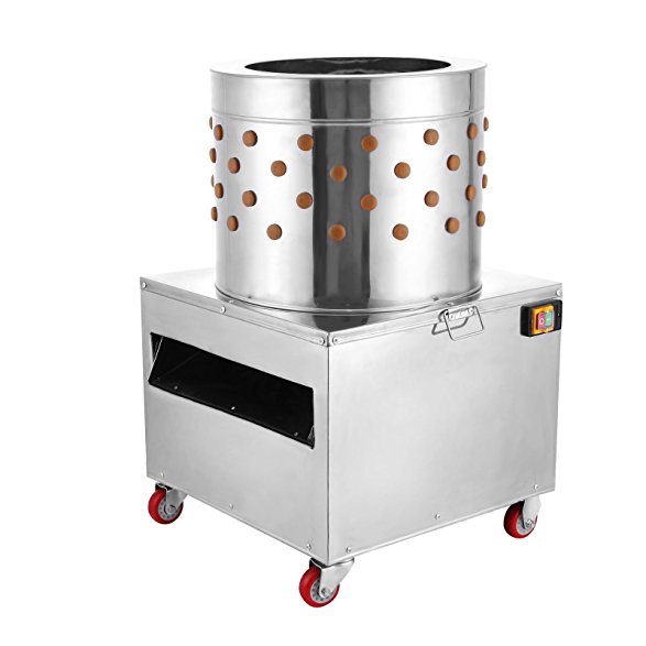 VEVOR Chicken Plucker 1500W 275R/min Turkey Chicken Poultry Plucker 20Inch Barrel Diameter Stainless Steel Feather Plucking Machine Bird Feather Defeather Hair Removal Machine (1500W 275R/min)