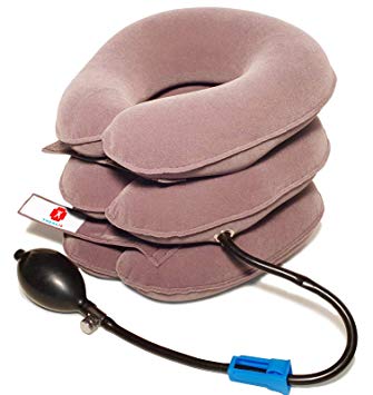 Cervical Neck Traction Device by Thera10 - Portable and Adjustable Neck Stretcher Collar - Inflatable Pillow for Instant Neck and Back Pain Relief