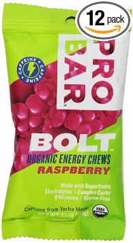 ProBar Bolt Energy Chews Raspberry with Caffeine - 12 Pack, 2.1 Ounce