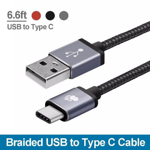Braided USB Type C Cable BlitzWolf 6 ft Reversible USB 31 Type-C Data Sync and Charge Cord for Nexus 5X 6P OnePlus 2 Nokia N1 Xiaomi 4C Zuk Z1 Macbook 66ft Black Braided