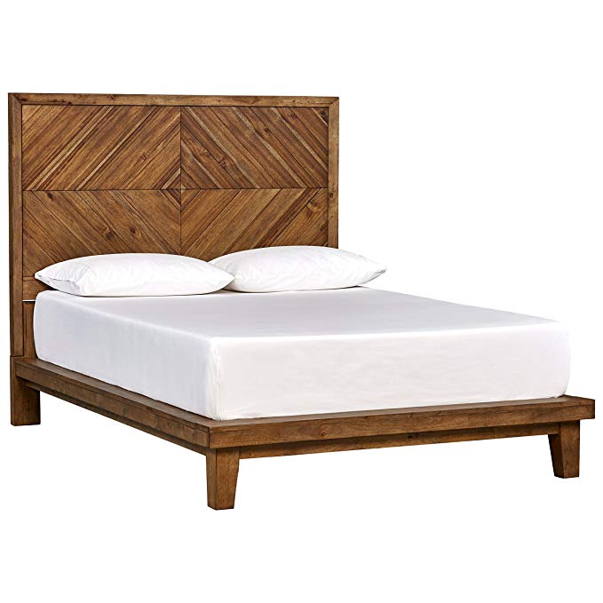 Rivet Brecken Modern Wood King Bed, 80"W, Brown