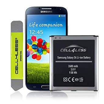 CELL4LESS Li-ion Battery Replacement Kit Compatible for Samsung Galaxy S4 SCH-I545, SGH-I337, SPH-L720 & More - 2600 mAh, 3.80V, 9.88 Wh 1 Year Warranty