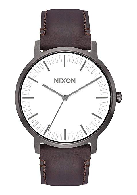 Nixon Porter Leather A1058. 100m Water Resistant Men’s Watch (20-18mm Leather Band and 40mm Watch Face)