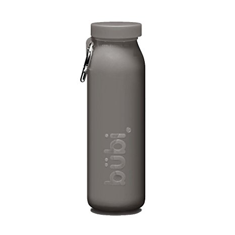 Bubi Bottle Reusable Collapsible BPA Free Silicone Water Bottle 22 Oz Sports Camping Canteen