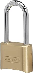 Master Lock 175DLH Set-Your-Own Solid Brass Padlock with 2-1/4-Inch Shackle, 2-Inch