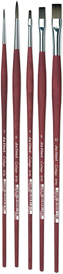da Vinci 5269 College Economy 5 Brush Synthetic Set for Acrylic, Oil and Watercolor
