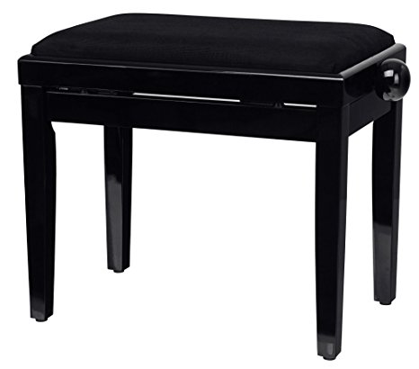 Classic Cantabile Piano Bench - Black Mat