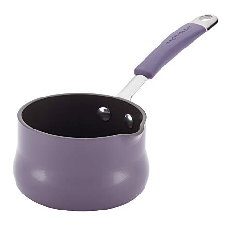 Rachael Ray 16785 Cucina Butter Warmer / Small Saucepan - 0.75 Quart, Purple