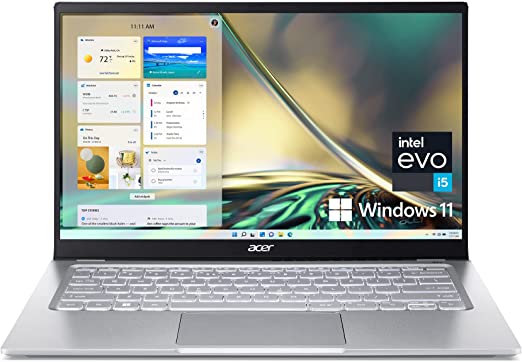 Acer Swift 3 Intel Evo Thin & Light Laptop | 14" FHD 100% sRGB | Intel Core i5-1240P | Intel Iris Xe Graphics | 8GB LPDDR4X | 512GB SSD | Killer Wi-Fi 6E AX1675 | Windows 11 Home | SF314-512-53L0