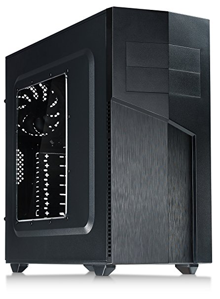 Rosewill TYRFING ATX Mid Tower Gaming Computer Case, supports up to 400 mm long VGA Card, comes with two fans pre-installed - Front 120 mm Fan x 1, Rear 120 mm Fan x1