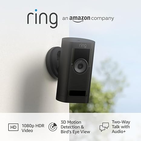 Introducing Ring Outdoor Camera Pro Battery (Stick Up Cam Pro) by Amazon | Wireless Security Camera with 1080p HDR Video, 3D Motion Detection, alternative to CCTV | 30-day free trial of Ring Protect