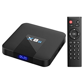 TICTID X8T Android 7.1 TV Box 4K TV Box [1G DDR3/8GEMMC] Quad core ARM Cortex-A53 With H.265 Video Decode 4k2k Output 10/100M Ethernet Smart TV Box