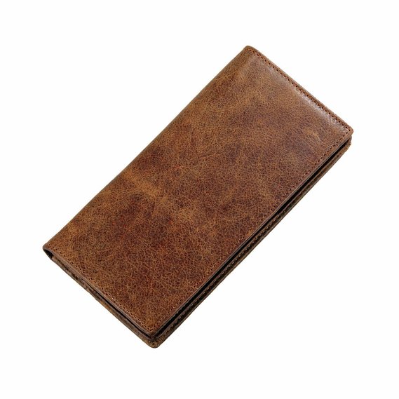 Itslife Mens Genuine Leather Long Bifold Wallet