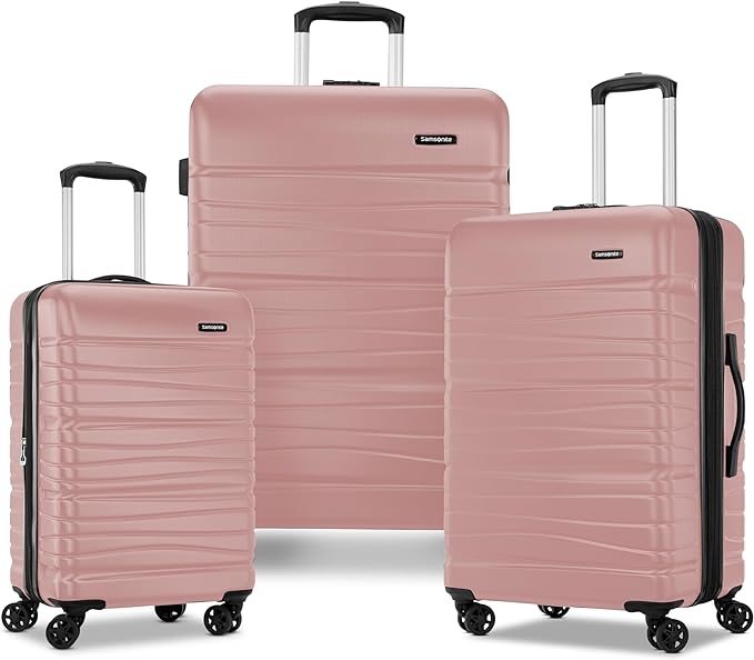 Samsonite Evolve Se Hardside Expandable Luggage with Double Spinner Wheels, Rose Gold, 3PC Set (CO/M/L)