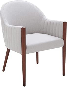 Amazon Brand – Rivet Contemporary Curved-Back Dining Chair, 35"H, Felt Gray