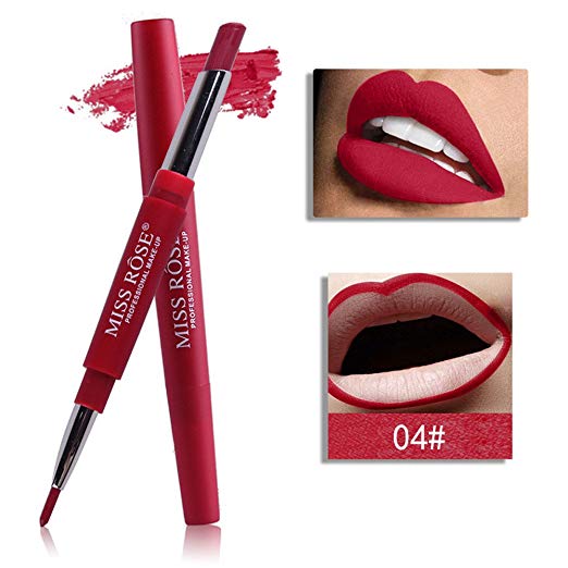 Honhui Miss Rose Womens Double-end Lasting Waterproof Lip Liner Lipstick Pencil 8 Color