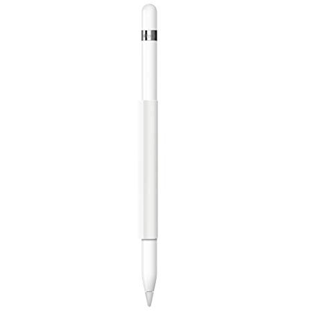 FRTMA Magnetic Sleeve for Apple Pencil, Soft Silicone Holder Grip for Apple iPad Pro Pencil, Ivory White (Apple Pencil Not Included)