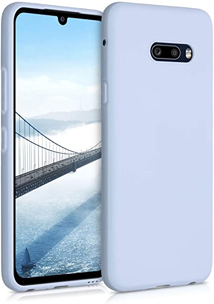kwmobile TPU Silicone Case Compatible with LG G8X ThinQ - Soft Flexible Protective Phone Cover - Light Blue Matte