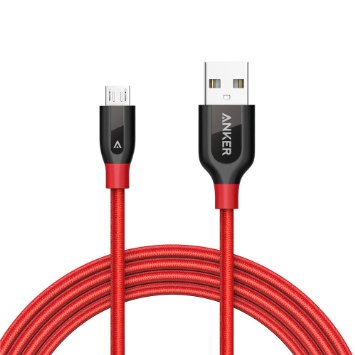 Anker PowerLine Micro USB 6ft The Premium Fastest Most Durable Cable Kevlar Fiber and Double Braided Nylon for Samsung Nexus LG Motorola Android Smartphones and More