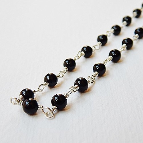 Black Onyx Necklace in Sterling Silver