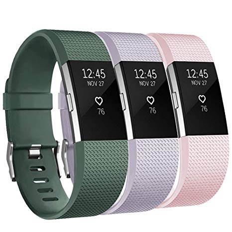 iGK Replacement Bands Compatible for Fitbit Charge 2, Adjustable Replacement Sport Strap Smartwatch Fitness Wristband(Tracker Not Included)