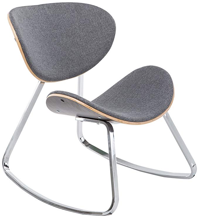 Boraam 98367 Ludwik Rocking Chair, Medium, Gray