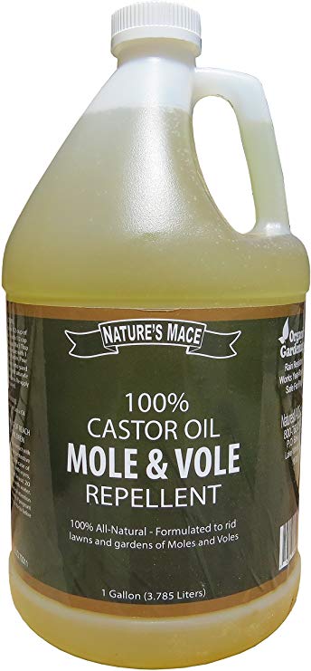 Mole Repellent 100% Castor Oil for Lawn, Garden and Landscapes