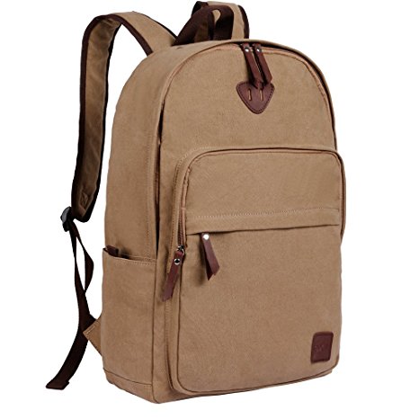 OXA Canvas Backpack Laptop Bag Computer Bag Rucksack Daypack College Bag School Bag Book Bag Satchel Bag Travel Bag Camping Bag Hiking Bag Sports Bag Weekend Bag Work Bag Casual Bag Brown