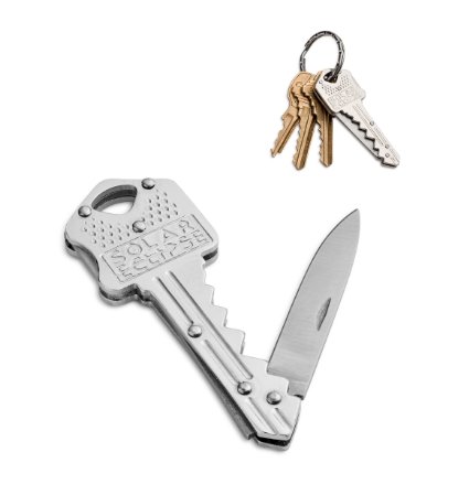 Solar Eclipse Key Knife-Concealed Box Cutter/Knife for Key-chain or Pocket With Safety Locking Feature