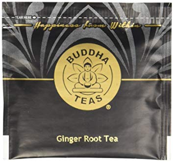 Organic Ginger Root Tea - Kosher, Caffeine-Free, GMO-Free - 18 Bleach-Free Tea Bags