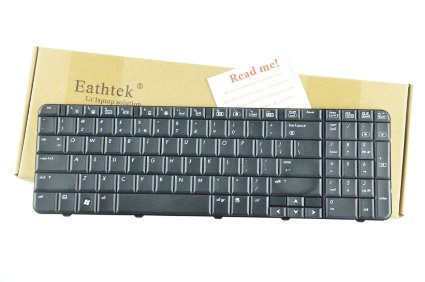 Eathtek New Laptop Keyboard for HP Compaq Presario CQ60 G60T series Black US Layout, Compatible with part# NSK-HAA01