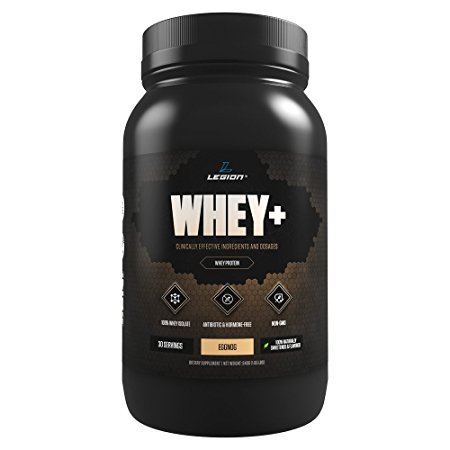 Legion Whey  Eggnog Protein Powder - Best Tasting Whey Isolate Protein Shake From Grass Fed Cows For Weight Loss, Bodybuilding, & Recovery. All Natural, Low Carb, Lactose Free. 30 Servings!