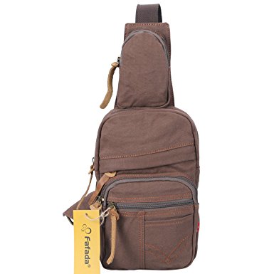 Fafada Unisex Canvas Outdoor Backpack Chest Pack Single Shoulder Bag
