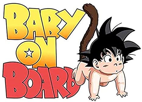 Baby On Board Dragon Ball Goku Sign Car Locker Baby - Sticker Graphic Car Laptop Trucks Waterbottles Lunch Box Skateboard