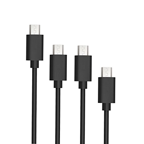 Micro USB Cable, EveShine [4-Pack] [Assorted Lengths] (1.6ft, 2X3.3ft, 6.6ft) Premium High Speed USB 2.0 A Male to Micro B Sync and Charging Cables for Samsung, HTC, Motorola, Nokia, Android and More