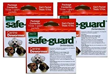 Excel Safe-Guard Canine DeWormer for Small Dogs Pack of 3 (9 pouches)