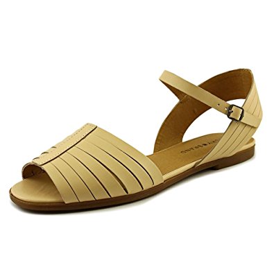 Lucky Brand Channing Women Peep-Toe Leather Slingback Sandal