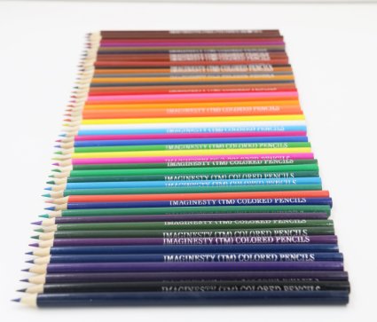 Imaginesty Colored Pencils 48 Color Set - Best Selling PREMIUM Color Kit - 50 Off Today - Vivid pigments premium wood - Strong leads - Extra 3 Gifts for FREE - Highest quality - 100 Warranty
