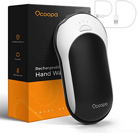 OCOOPA Quick Charge Hand Warmers, Power Delivery 10000 mAh USB C Electric Hand Warmer Rechargeable Power Bank, 15hrs Long Lasting, 3 Heat Levels, Perfect for Outdoors, Great Gift Women Men