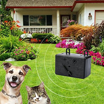 Wonlex Outdoor Dog Silencer Ultrasonic Bark Control, Range of 50 Feet Mini Dog Stop Baking