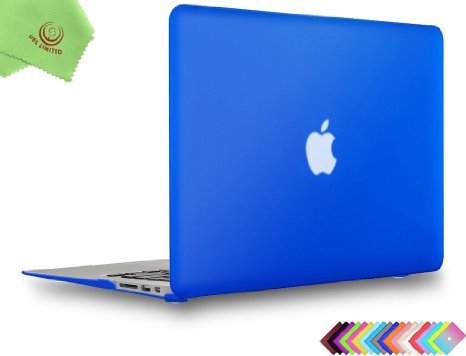 UESWILL Smooth Soft-Touch Matte Frosted Hard Shell Case Cover for MacBook Air 11"   Microfibre Cleaning Cloth, Royal Blue