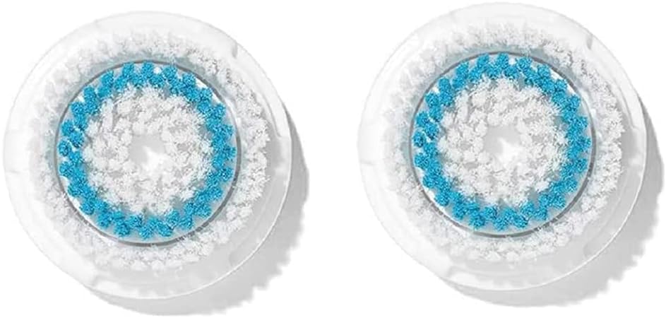 Clarisonic Deep Pore Facial Cleansing Brush Head Replacement Compatible with Mia 1/2, Mia Fit, Alpha Fit, Smart Profile, 2-Pack