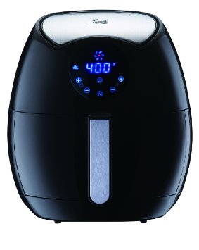 Rosewill RHAF-15003 3.3QT Black 1400W Multifunction Electric Air Fryer with Digital LED Touch Display, 7 Cooking Presets, Programmable, Timer and Temperature Control Frying w/ Little to No Oil