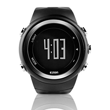EZON T023 Men's Digital Sports Watches Big Display for Outdoor Running with 5ATM Waterproof/Calorie Counter/Stopwatch/Pedometer/Alarm/Stopwatch Functions