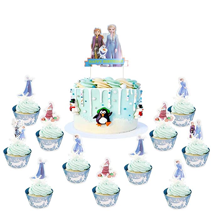 51PCS Frozen 2 Cupcake Topper Cake Toppers for Kids Birthday Party Cake Decoration