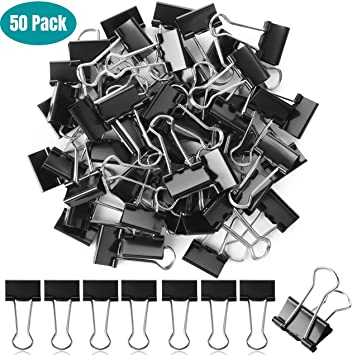 Mr. Pen- Binder Clips, Small Binder Clips, 50 Pack, 0.75 inch, Black, Small Clips, Paper Binder Clips, Binder Clips Small Size,Small Paper Clips, Office Clips, Micro Binder Clips, Mini Binder Clips