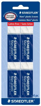 Staedtler Mars Plastic Erasers,Pack of 4 (52650BK4)(2Pack)