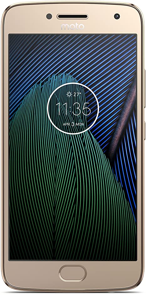 Motorola Moto G5  Plus 32GB (5th Generation) - 5.2" Full HD, Snapdragon 625, SIM GSM Factory Unlocked - International Version - No Warranty (Gold)